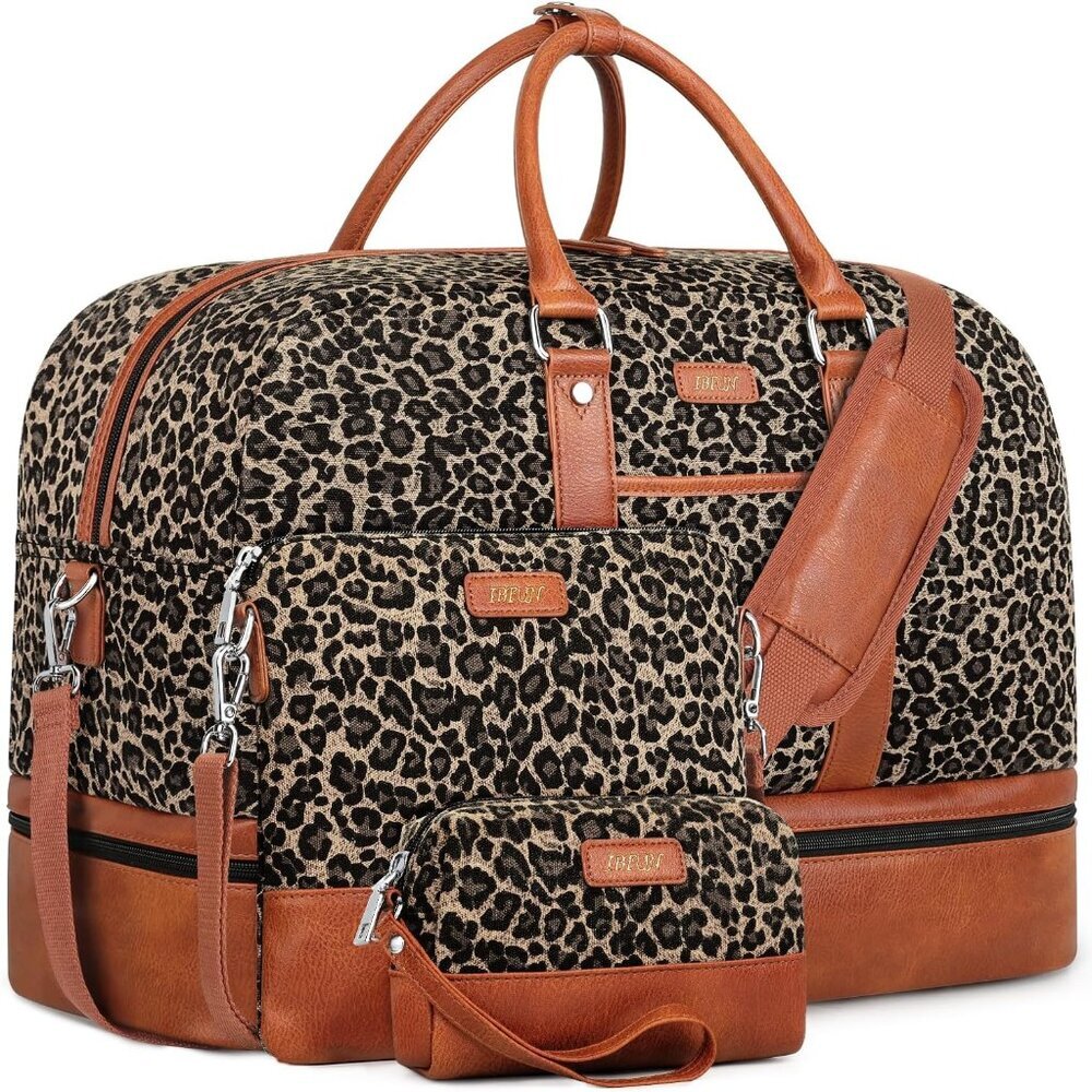 Weekender Bags for Women, Large Overnight Bag Canvas Travel Duffel Bag Carry On
